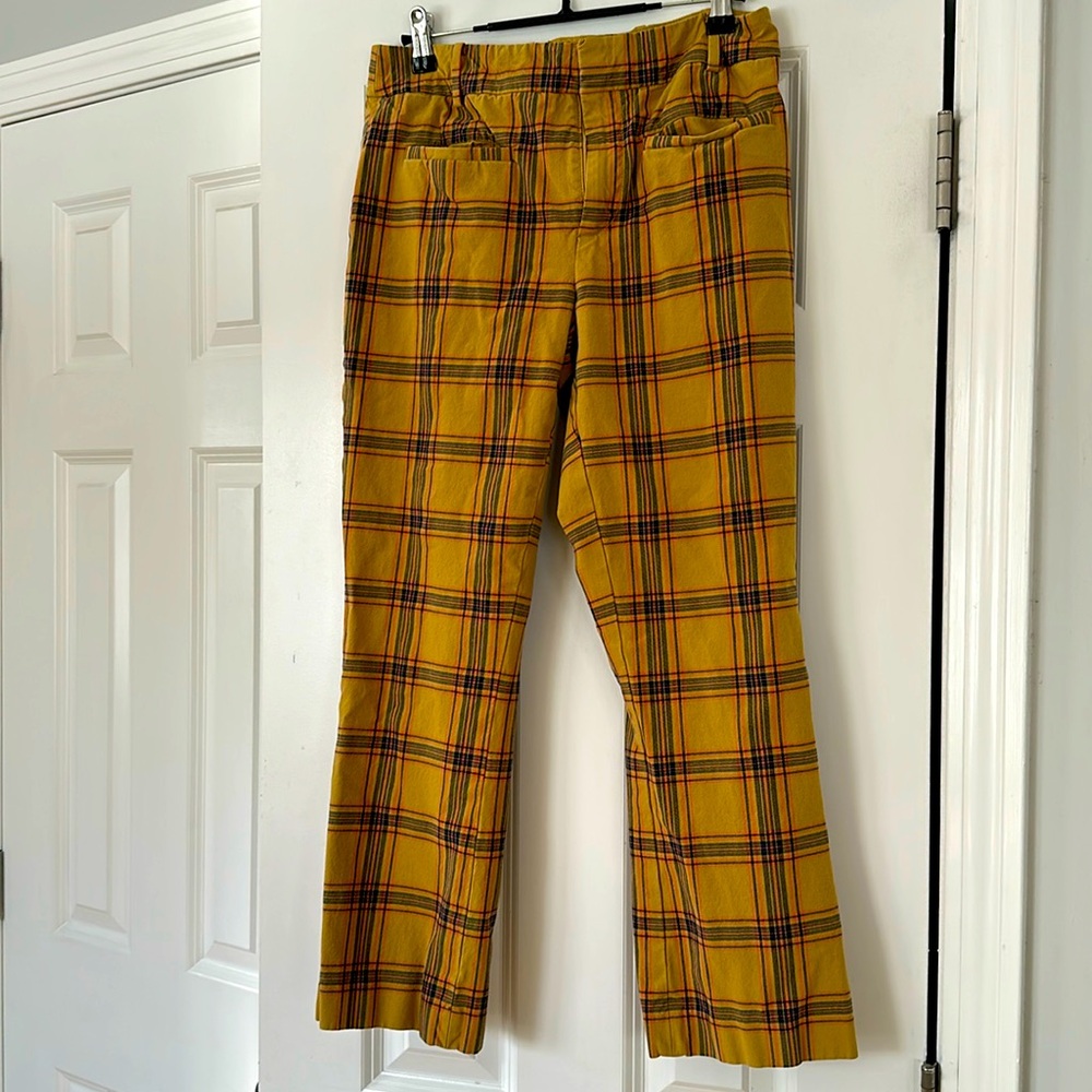 Plaid Anthropology pants in excellent condition.